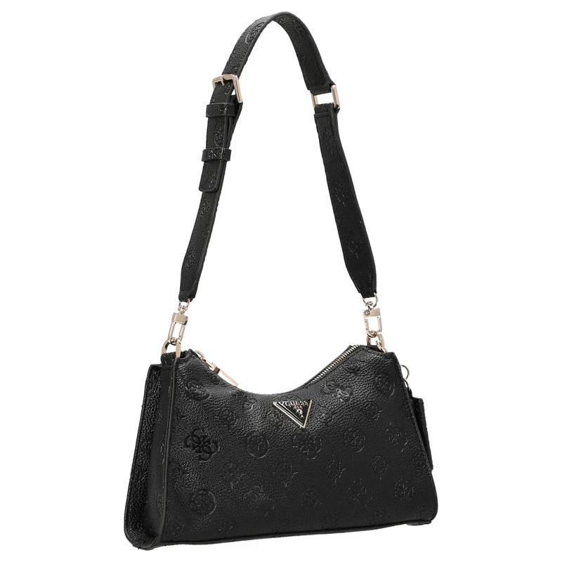 Guess Cresidia II Top Zip - Bolso de hombro 27 cm (black logo)