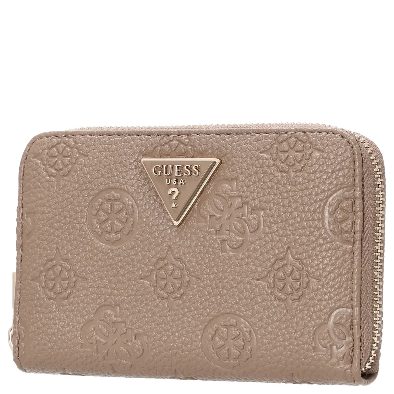 Guess Cresidia II SLG Med Zip Around - Cartera (Color: dark taupe logo)