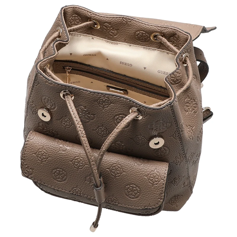 Guess Cresidia II SML - Mochila (logo taupe oscuro)