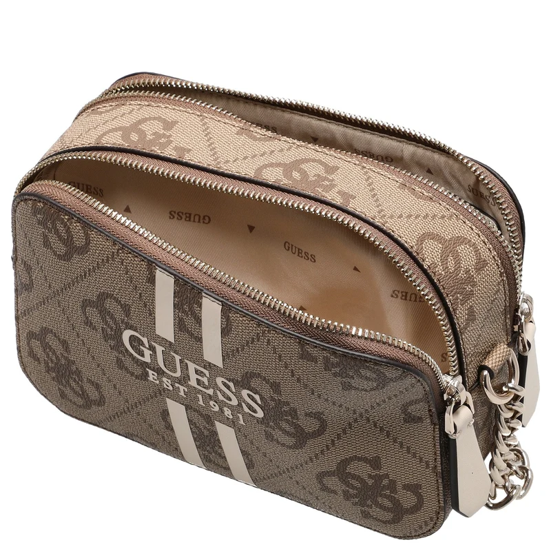 Guess Noelle II Crossbody - Bolso bandolera 20 cm (logo color latte)