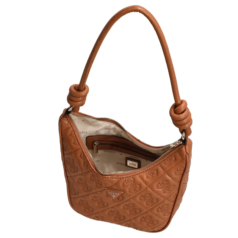 Guess Adelasia Top Zip - Bolso de hombro 24 cm (Caramel)