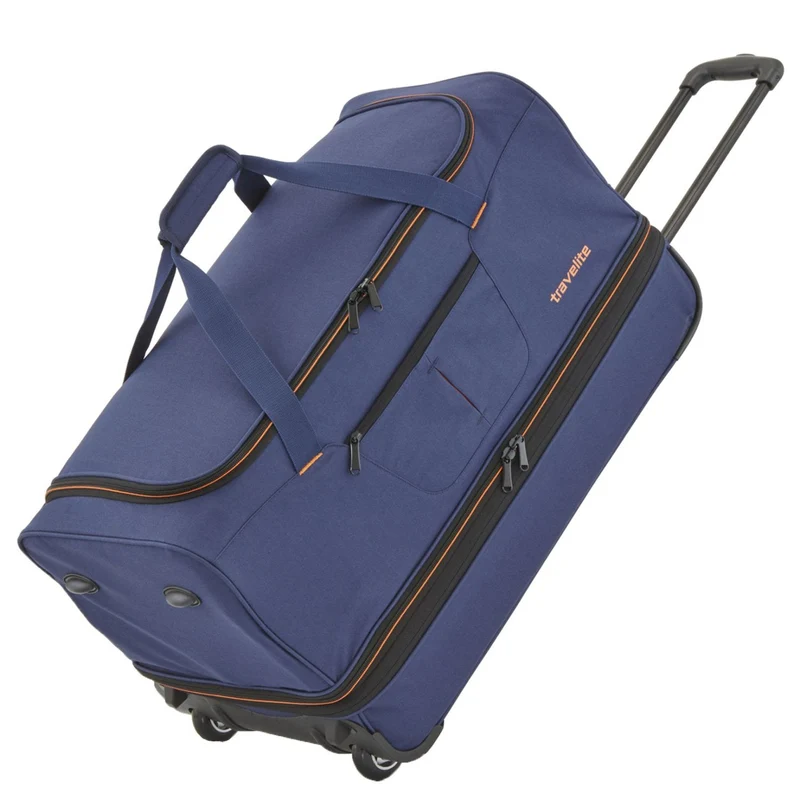 Travelite Basics - Bolsa de viaje con ruedas 51/64L 55 cm expandible (navy)