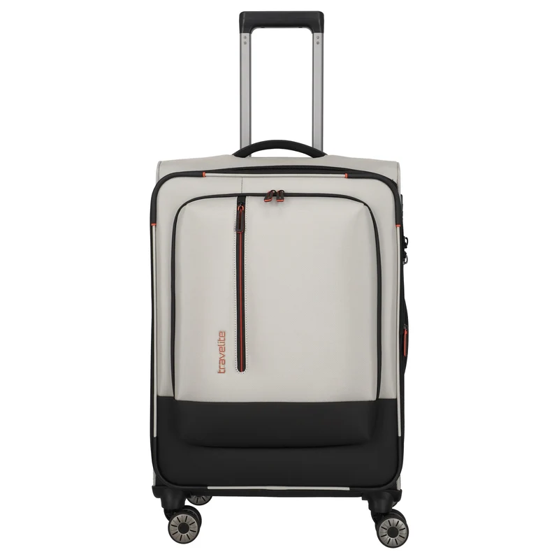 Travelite Crosslite - Trolley de 4 ruedas M 66 cm expandible (natur)