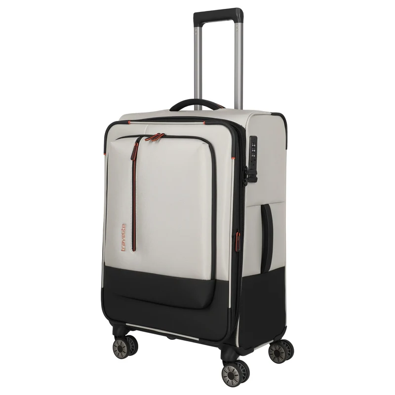Travelite Crosslite - Trolley de 4 ruedas M 66 cm expandible (natur)