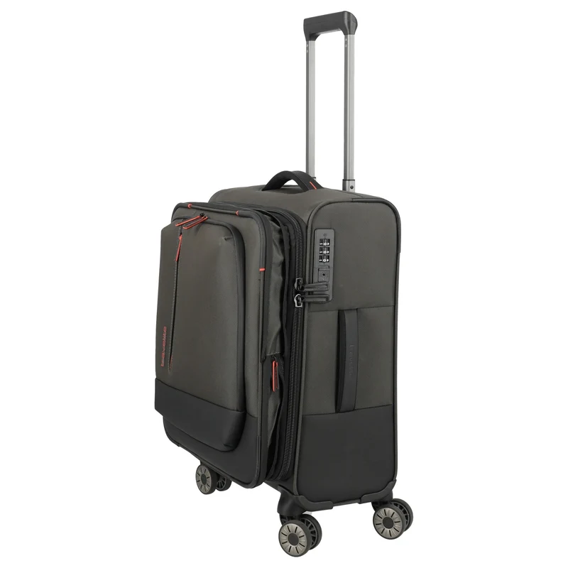 Travelite Crosslite - Trolley de cabina con 4 ruedas S 55 cm expandible (oliv)