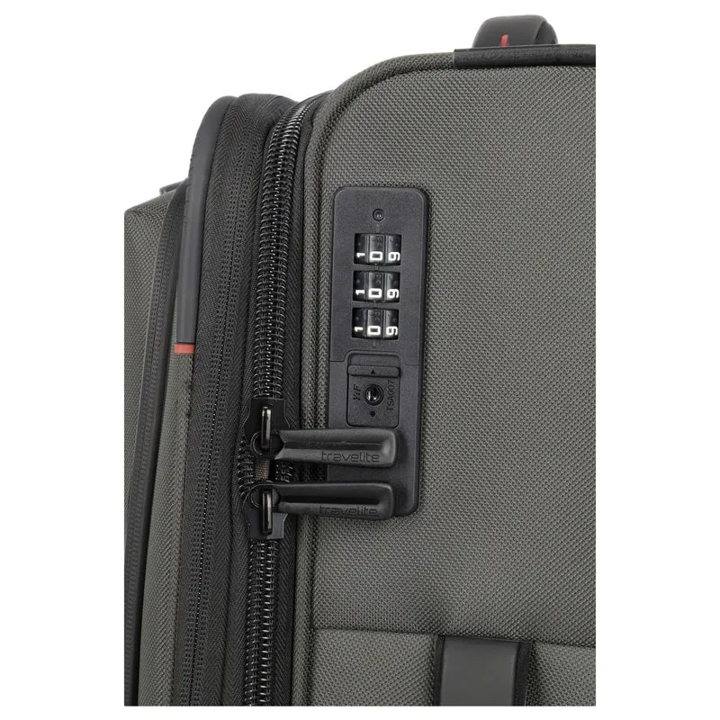 Travelite Crosslite - Trolley de cabina con 4 ruedas S 55 cm expandible (oliv)