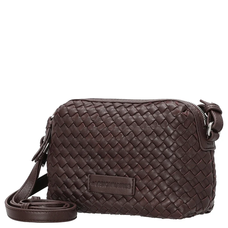 Les Visionnaires Lynn Weave Silky - Bolso bandolera (aubergine)