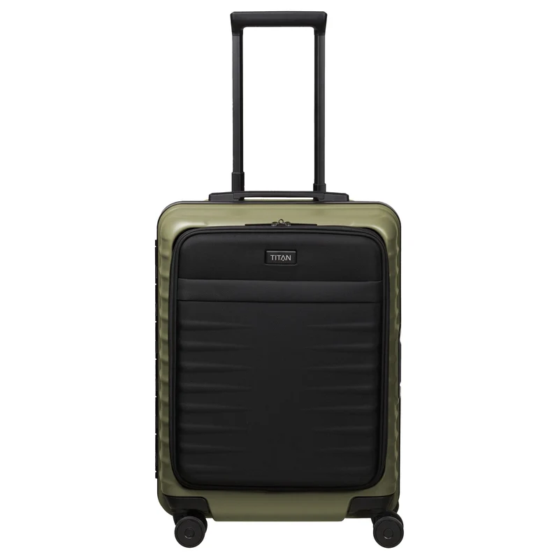 TITAN OVERSEAS - Trolley de cabina S con 4 ruedas 55/23cm con bolsillo delantero (forest green, 55/23 cm)