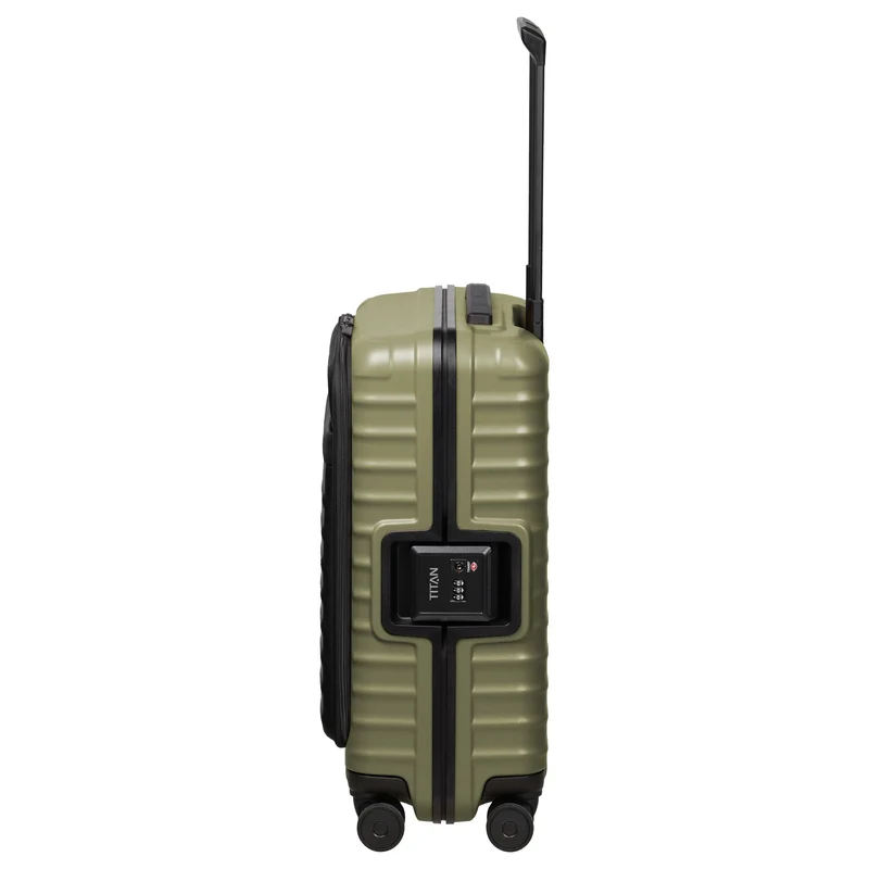 TITAN OVERSEAS - Trolley de cabina S con 4 ruedas 55/23cm con bolsillo delantero (forest green, 55/23 cm)