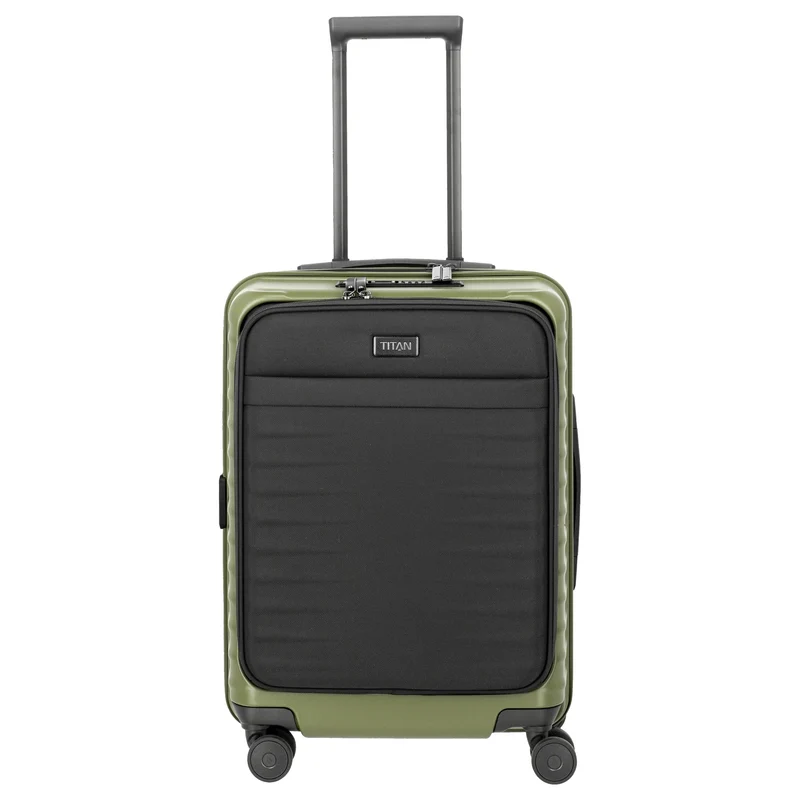 TITAN UPGRADE - Trolley de cabina con 4 ruedas S 55/23 cm mit Vortasche (forest green)