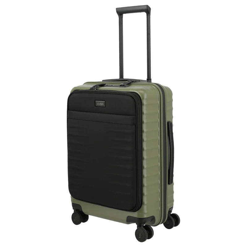 TITAN UPGRADE - Trolley de cabina con 4 ruedas S 55/23 cm mit Vortasche (forest green)