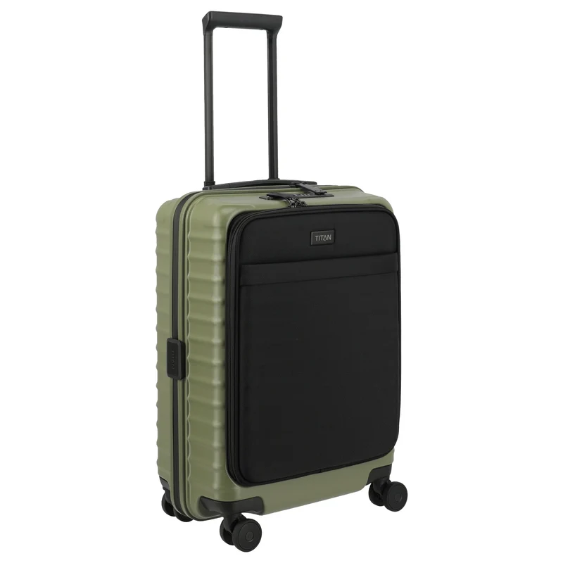 TITAN UPGRADE - Trolley de cabina con 4 ruedas S 55/23 cm mit Vortasche (forest green)