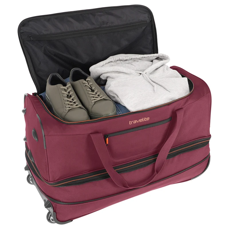 Travelite Basics - Bolsa de viaje con ruedas 98/119L 70 cm expandible (bordeaux)