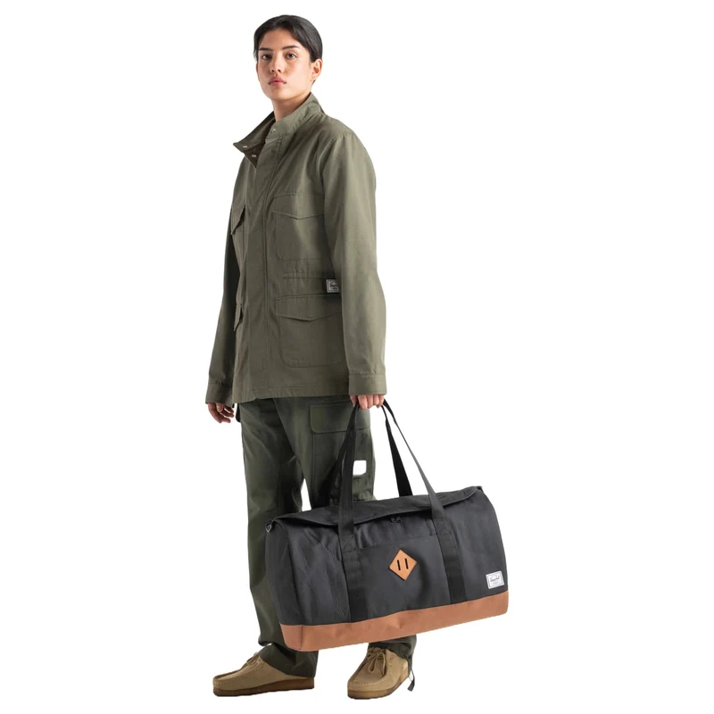 Herschel Heritage Duffle - Bolsa de viaje 52 cm (black/saddle brown)