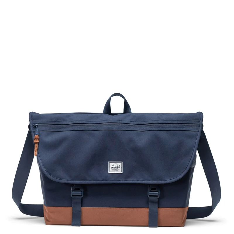 Herschel Cove Messenger - Bolso bandolera 16" 50 cm (navy/saddle brown)