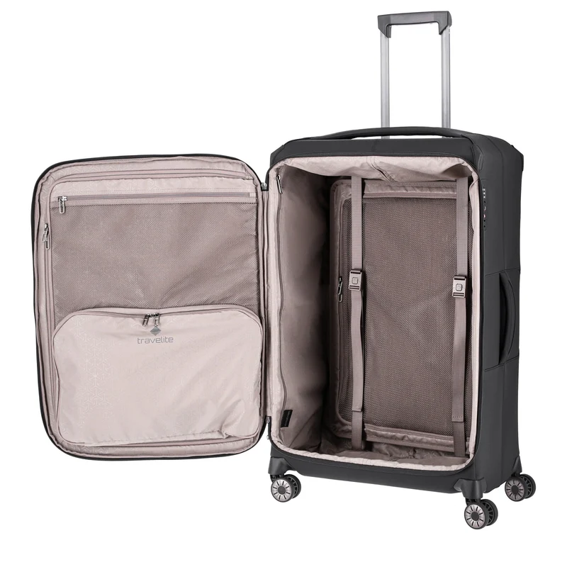 Travelite Priima - Trolley de 4 ruedas L 79 cm expandible (black)