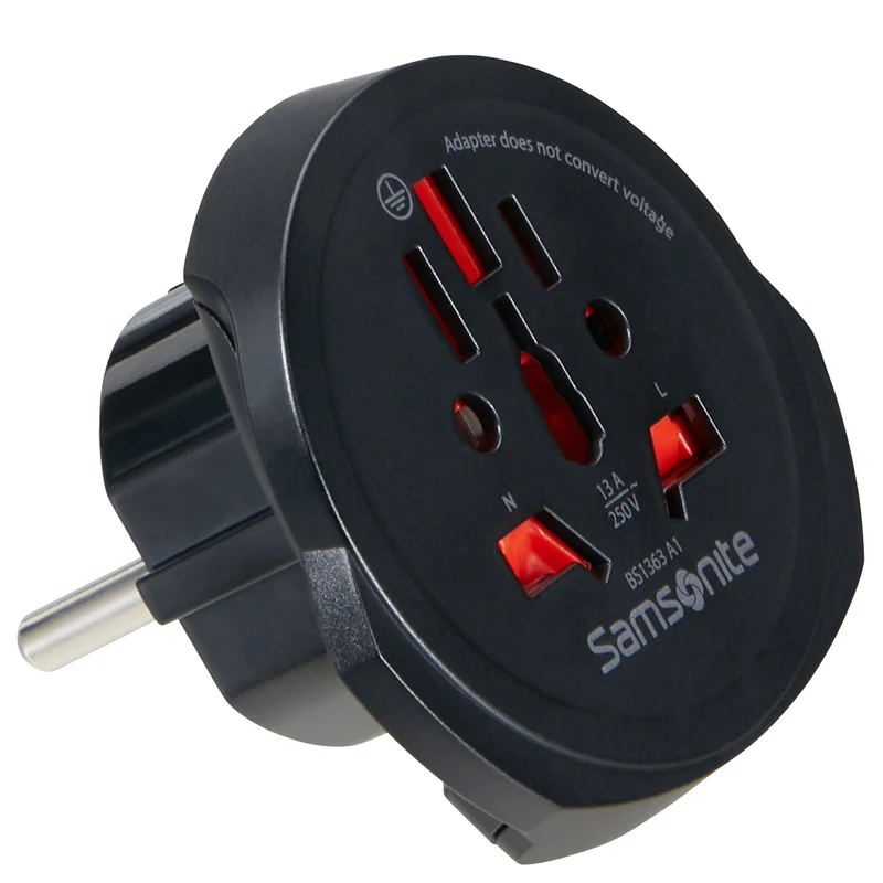 Samsonite World to Europe Adaptor - Adaptador de viaje (schwarz)