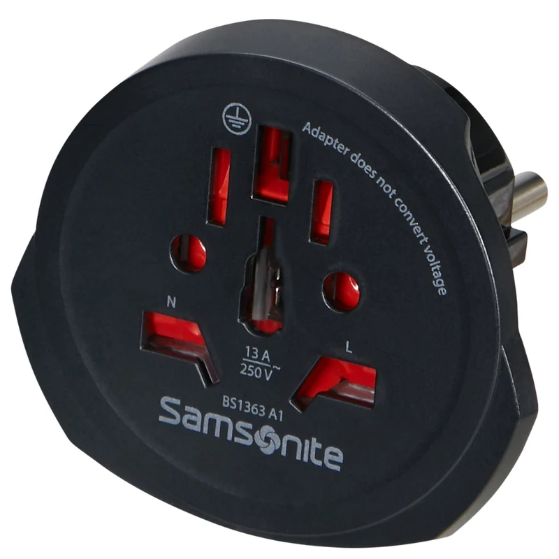 Samsonite World to Europe Adaptor - Adaptador de viaje (schwarz)