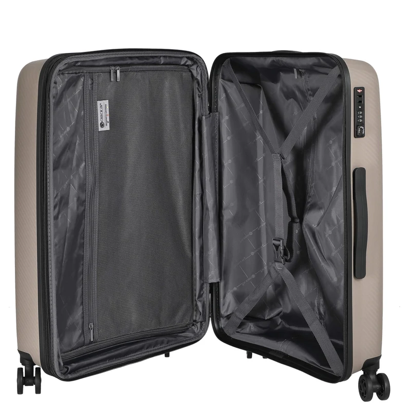 CHECK.IN St. Louis - Trolley de 4 ruedas 67 cm expandible (taupe)