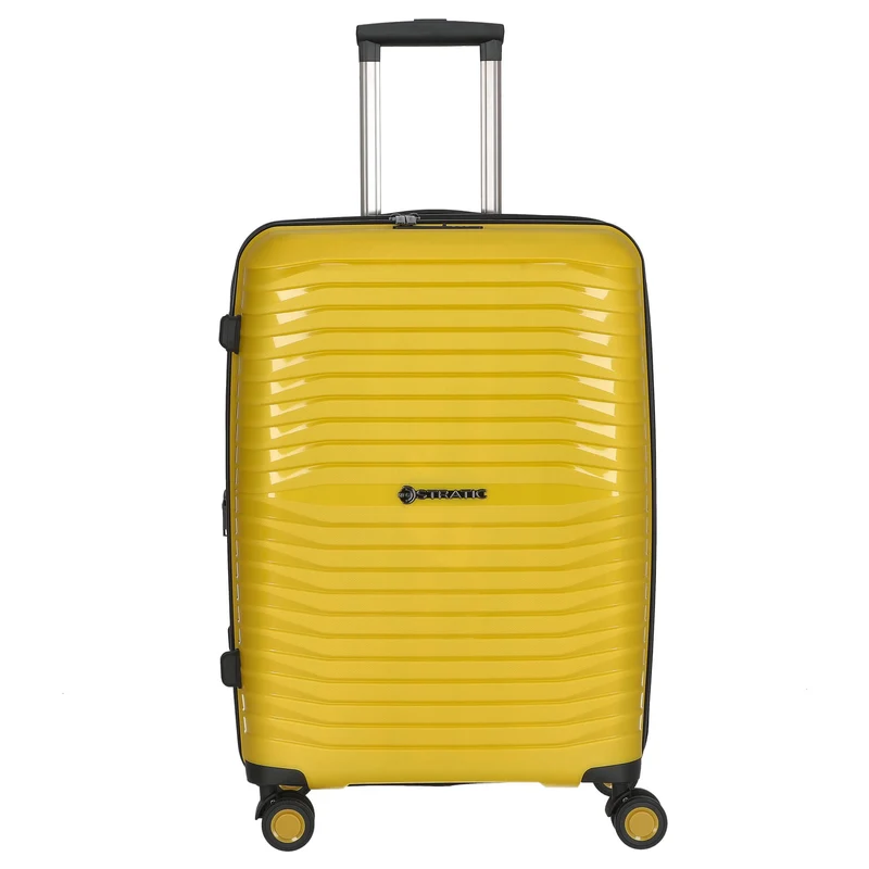 Stratic Bright+ - Trolley de 4 ruedas 66 cm M expandible (yellow gold)