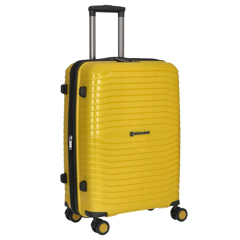 Stratic Bright+ - Trolley de 4 ruedas 66 cm M expandible (yellow gold)