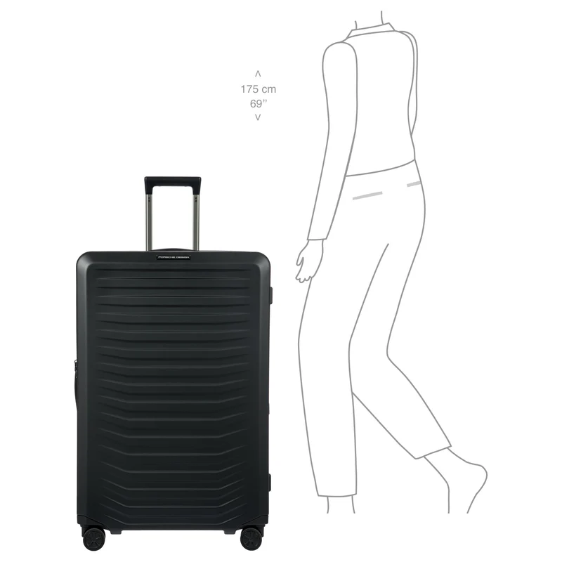 Porsche Design Roadster Hardcase - Trolley XL de 4 ruedas 83 cm expandible (black matt)