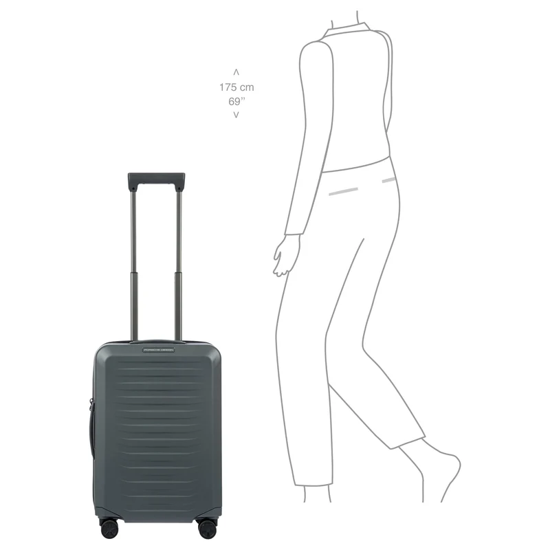 Porsche Design Roadster Hardcase - Trolley de cabina con 4 ruedas S 55 cm (grey matt)
