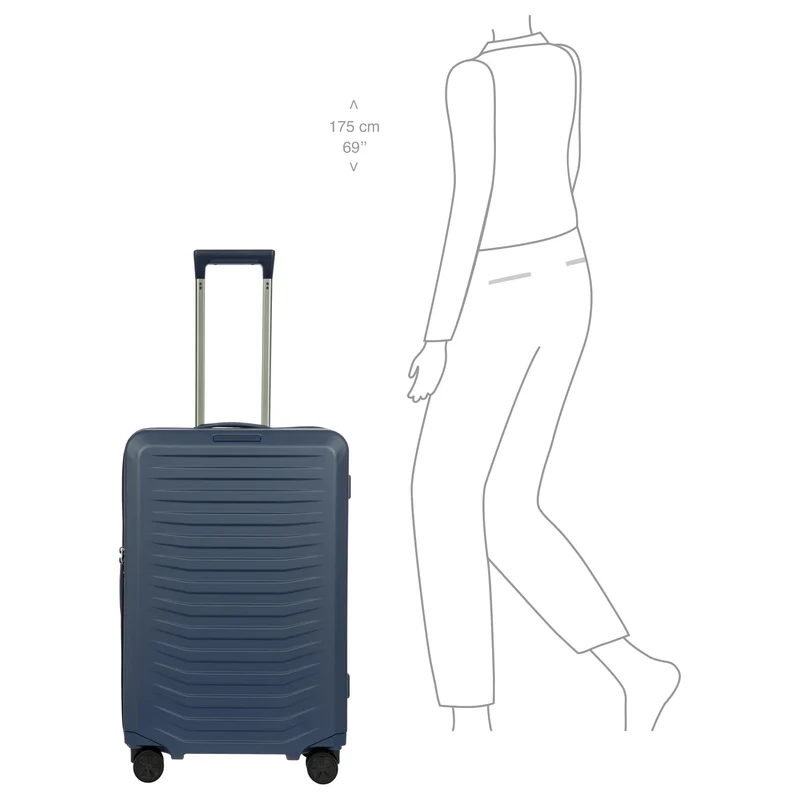 Porsche Design Roadster Hardcase - Trolley de 4 ruedas M 69 cm expandible (dark blue matt)