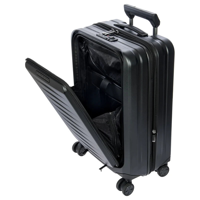 Porsche Design Roadster Hardcase - Trolley de cabina con 4 ruedas y bolsillo delantero S 55 cm (black matt)