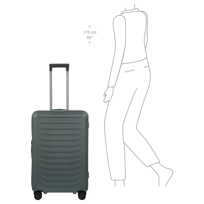 Porsche Design Roadster Hardcase - Trolley de 4 ruedas M 69 cm expandible (grey matt)