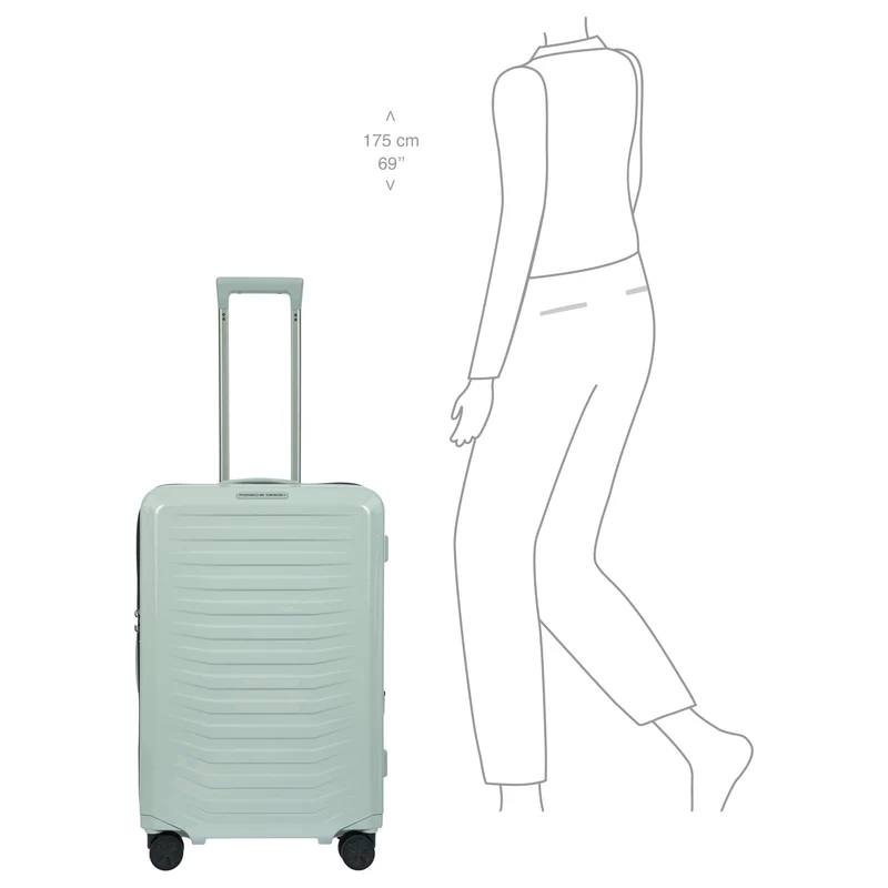 Porsche Design Roadster Hardcase - Trolley de 4 ruedas M 69 cm expandible (chalk shiny)