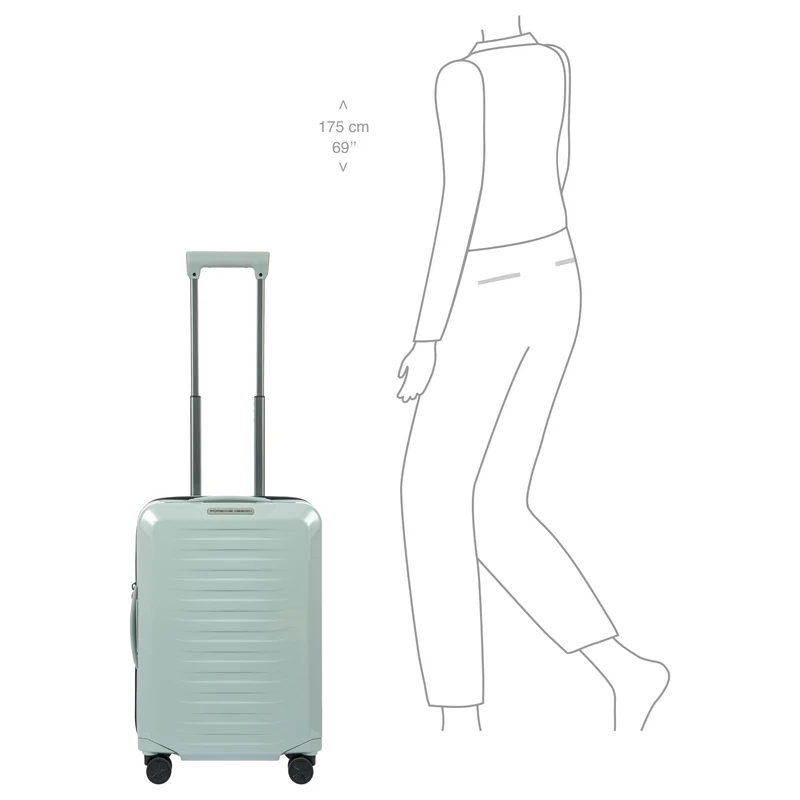 Porsche Design Roadster Hardcase - Trolley de cabina con 4 ruedas S 55 cm (chalk shiny)