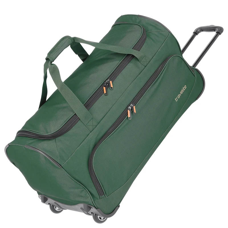 Travelite Basics Fresh - Bolsa de viaje con ruedas 89L 71 cm (dunkelgrün)