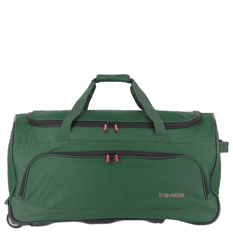 Travelite Basics Fresh - Bolsa de viaje con ruedas 89L 71 cm (dunkelgrün)
