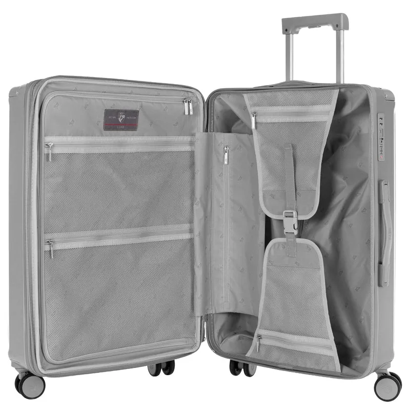 Heys Luxe - Trolley de 4 ruedas M 66 cm expandible (silver)