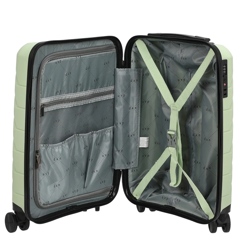 D&N Travel Line 4100 - Maleta de cabina 4 ruedas S 54 cm (lime green)