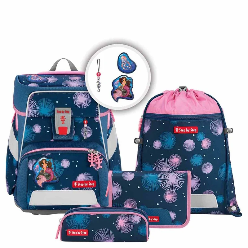 Step by Step Space - Set de mochila escolar 5 piezas (Mermaid Delia)