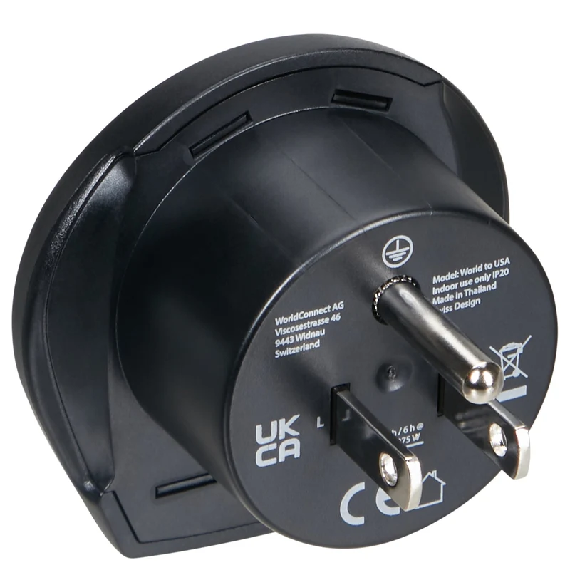 Samsonite World to USA Adaptor - Adaptador de viaje (black)