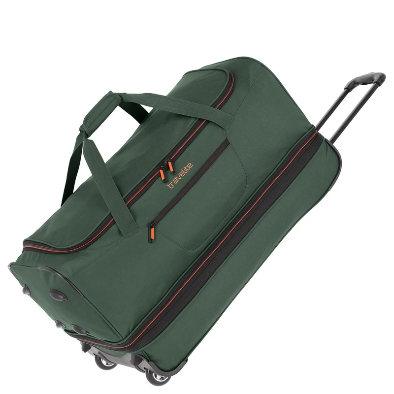 Travelite Basics - Bolsa de viaje con ruedas 98/119L 70 cm expandible (dunkelgrün)