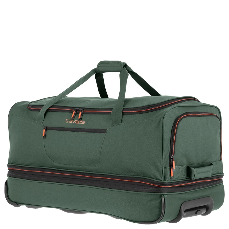 Travelite Basics - Bolsa de viaje con ruedas 98/119L 70 cm expandible (dunkelgrün)