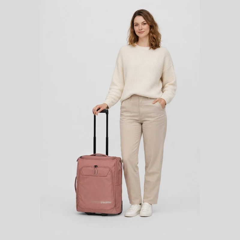Travelite Kick-Off - Trolley de cabina con 2 ruedas S 55 cm (rose)