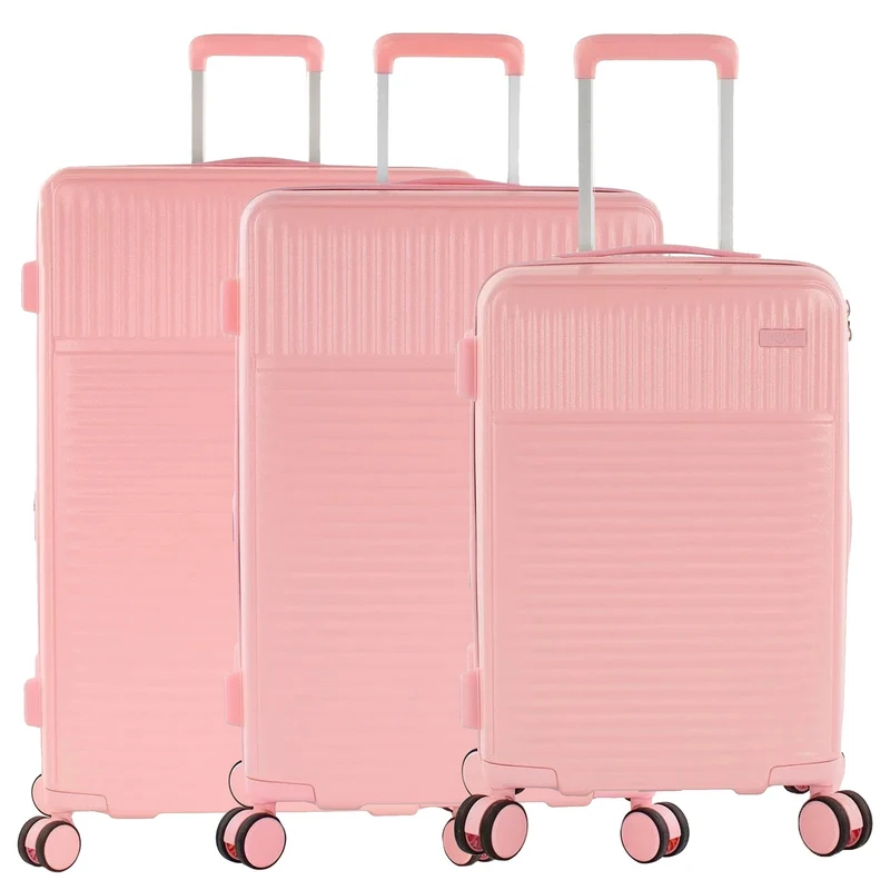 Heys Pastel - Set de trolley de 4 ruedas 3 piezas expandible (blush)