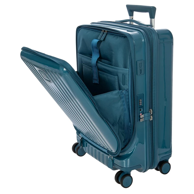 Brics Positano - Trolley de cabina con 4 ruedas 55 cm USB erw. (oktan)