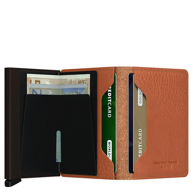 Secrid Vegetable Tanned Slimwallet - Cartera RFID 6.8 cm (espresso brown)