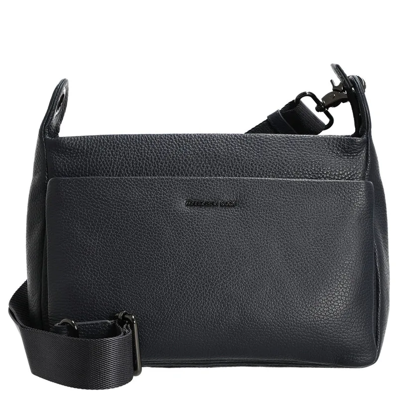 Mandarina Duck Mellow Leather - Bolso bandolera 36 cm (dress blue)