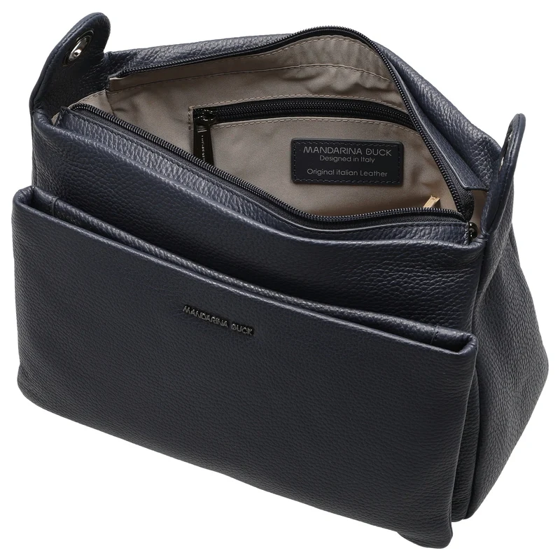 Mandarina Duck Mellow Leather - Bolso bandolera 36 cm (dress blue)