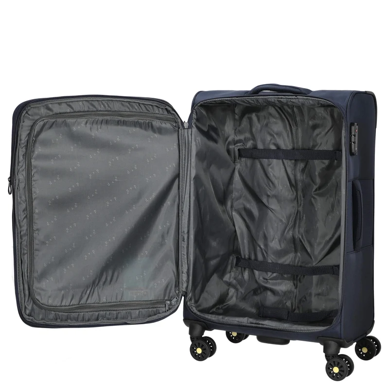 D&N Travel Line 9704 - Trolley de 4 ruedas M 68 cm expandible (dark blue)
