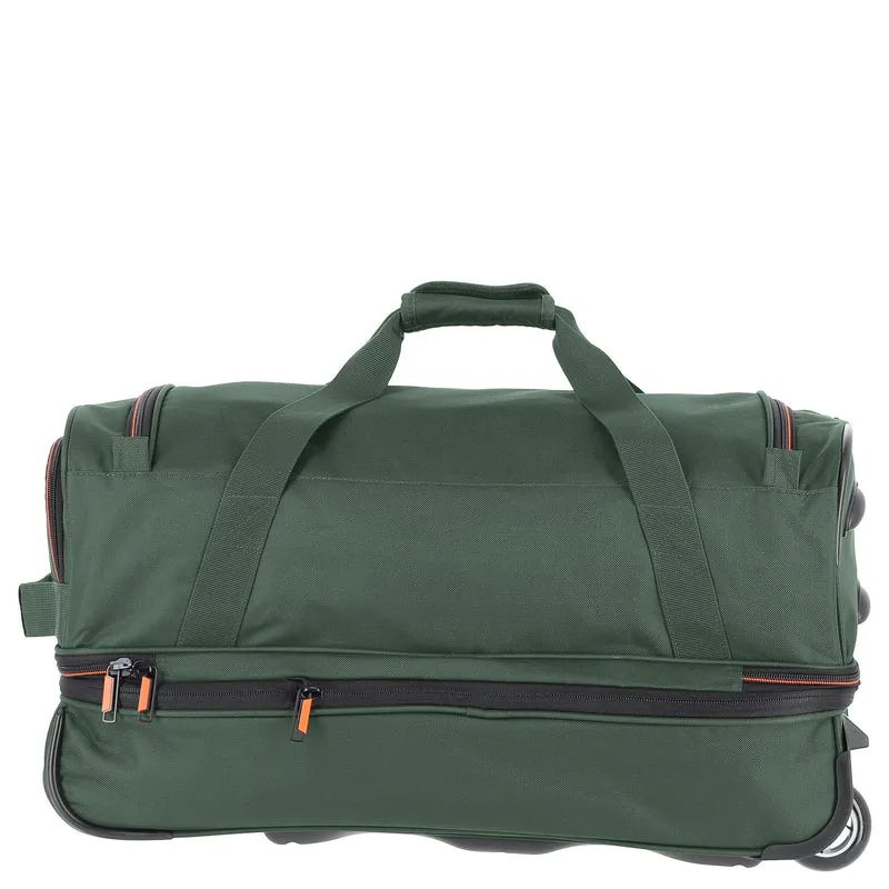 Travelite Basics - Bolsa de viaje con ruedas 51/64L 55 cm expandible (dunkgrün)