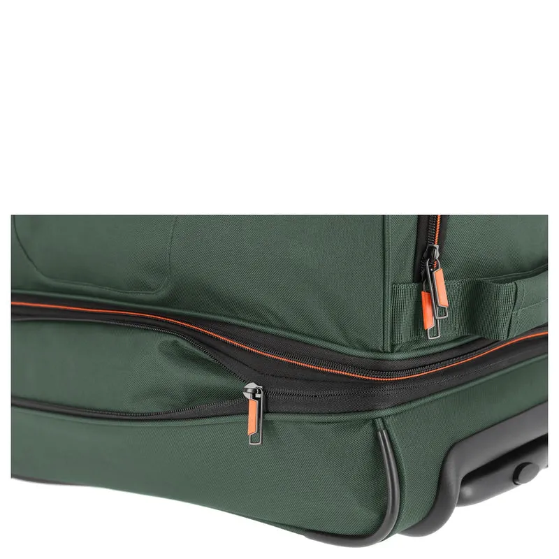 Travelite Basics - Bolsa de viaje con ruedas 51/64L 55 cm expandible (dunkgrün)