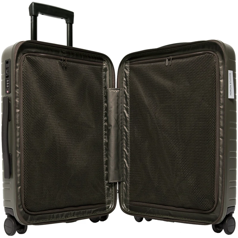 Horizn Studios M5 Essential - Maleta de cabina de 4 ruedas con bolsillo frontal S 55 cm (verde oliva oscuro)